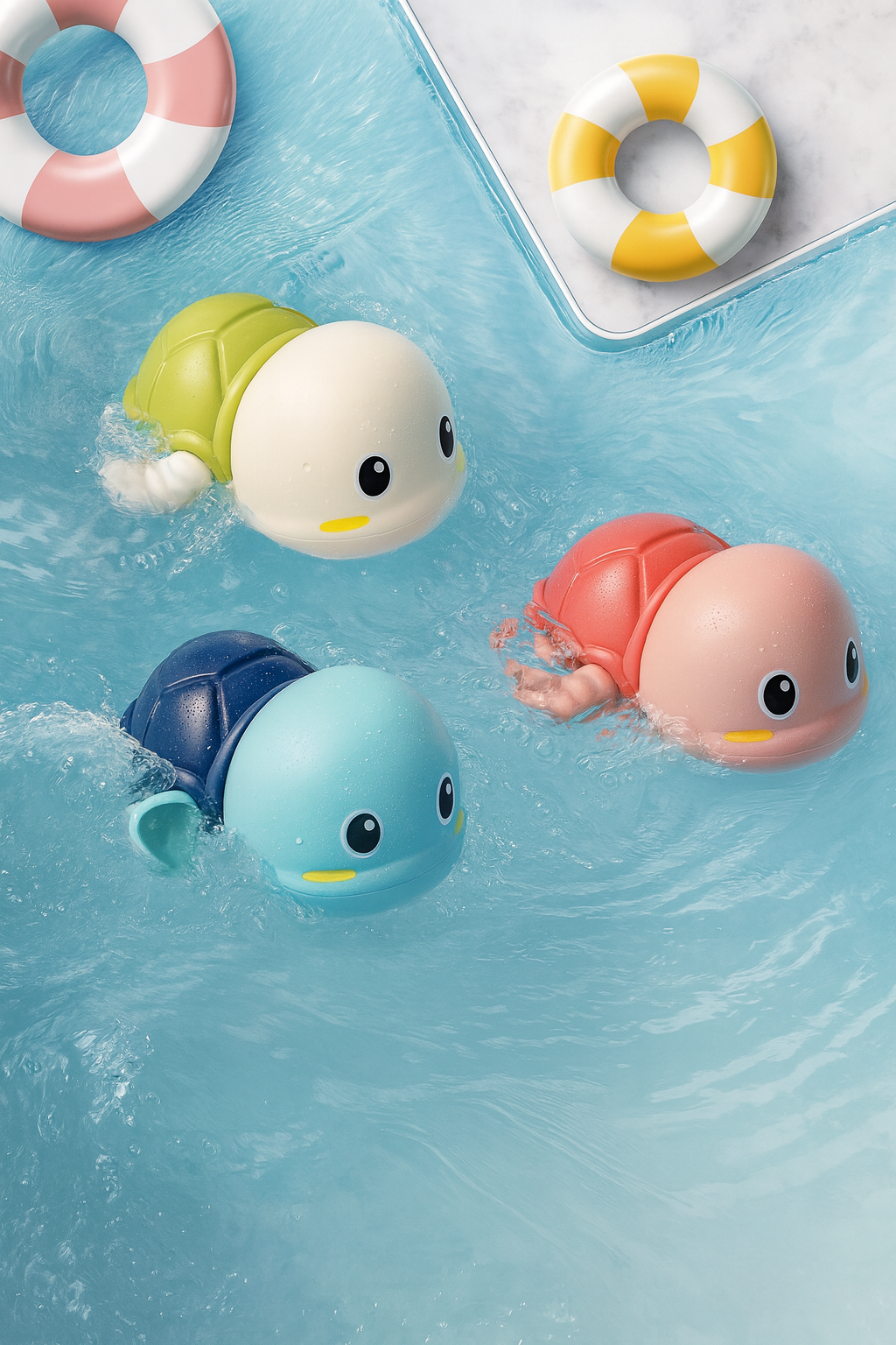 Brinquedo de Banho TartaruguinhaNada Sozinha Água Banheira E Piscina Bebê